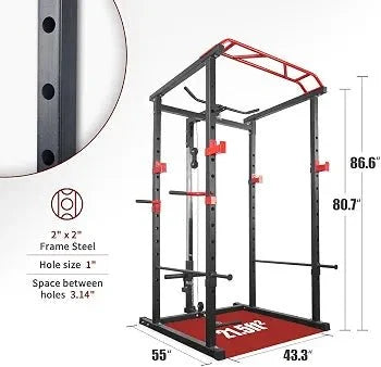 Fitness Heavy Duty Squat Rack and Power Cage X1 - Afrofit GymStore